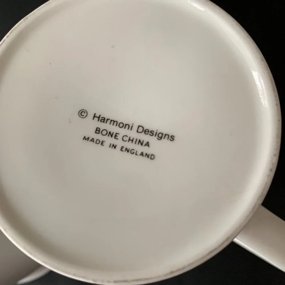 HARMONI DESIGNS BONE CHINA SHIH TZU DOG COFFEE TEA MUG  SET OF 2 MADE IN ENGLAND - Picture 8 of 9